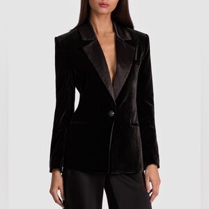 Alice+Olivia VELVET BLAZER in XS